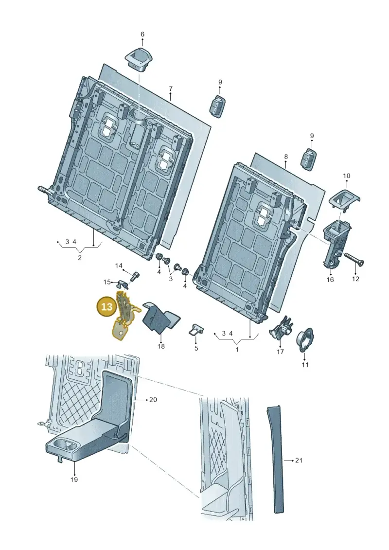 2Q0886187 — Skoda Kamiq (2019-) diagram 584000002, position 13