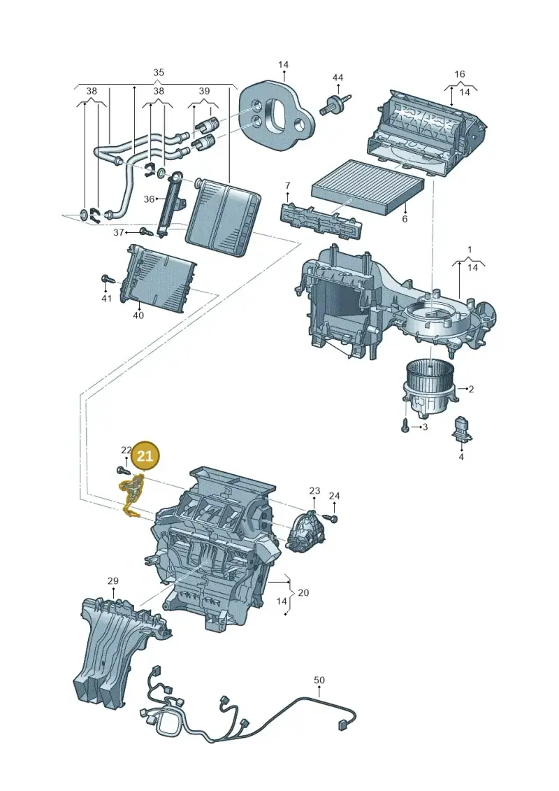 2Q0898141D — Skoda Fabia (2021-) diagram 587819100, position 21