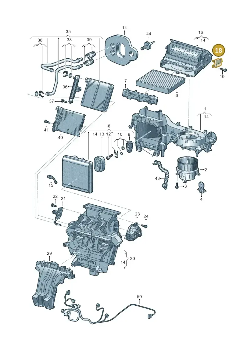 2Q0907511D — Skoda Fabia (2021-) diagram 587820100, position 18