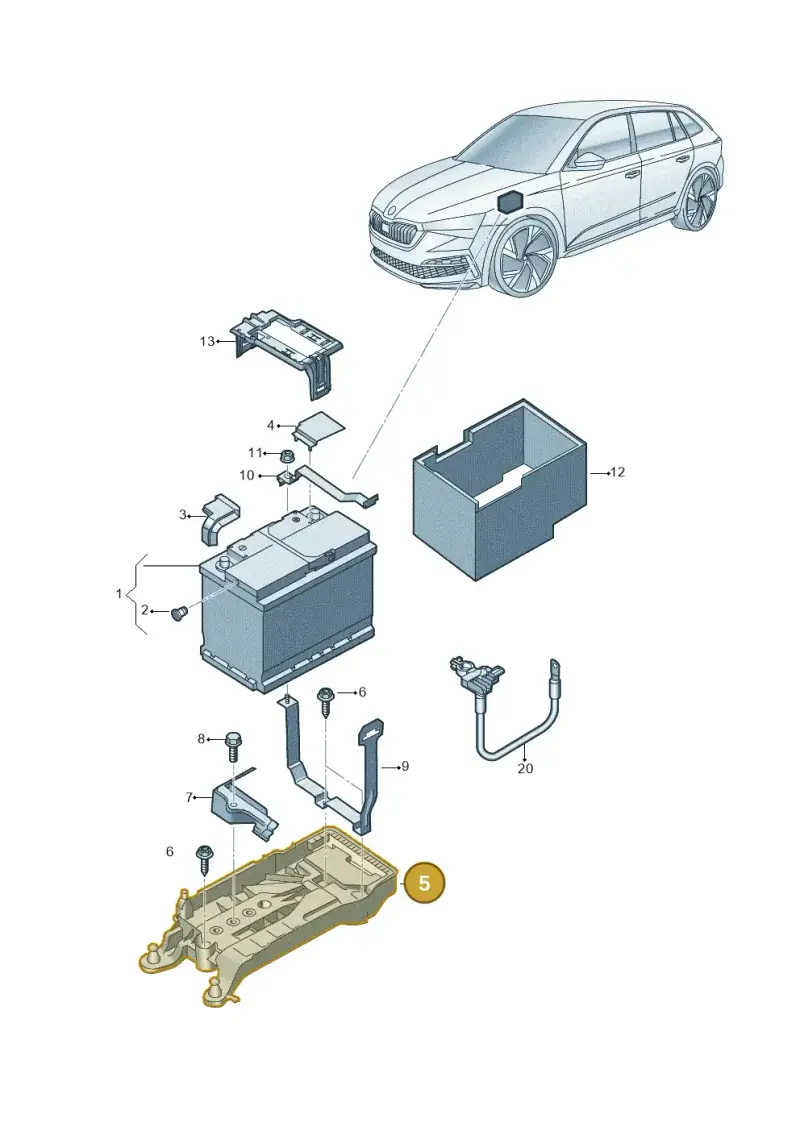 2Q0915331 — Skoda Fabia (2021-) diagram 584915000, position 5