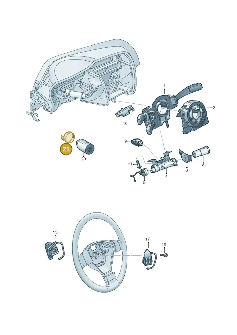 2Q0953254 — Skoda Kamiq (2019-) diagram 753953500, position 21