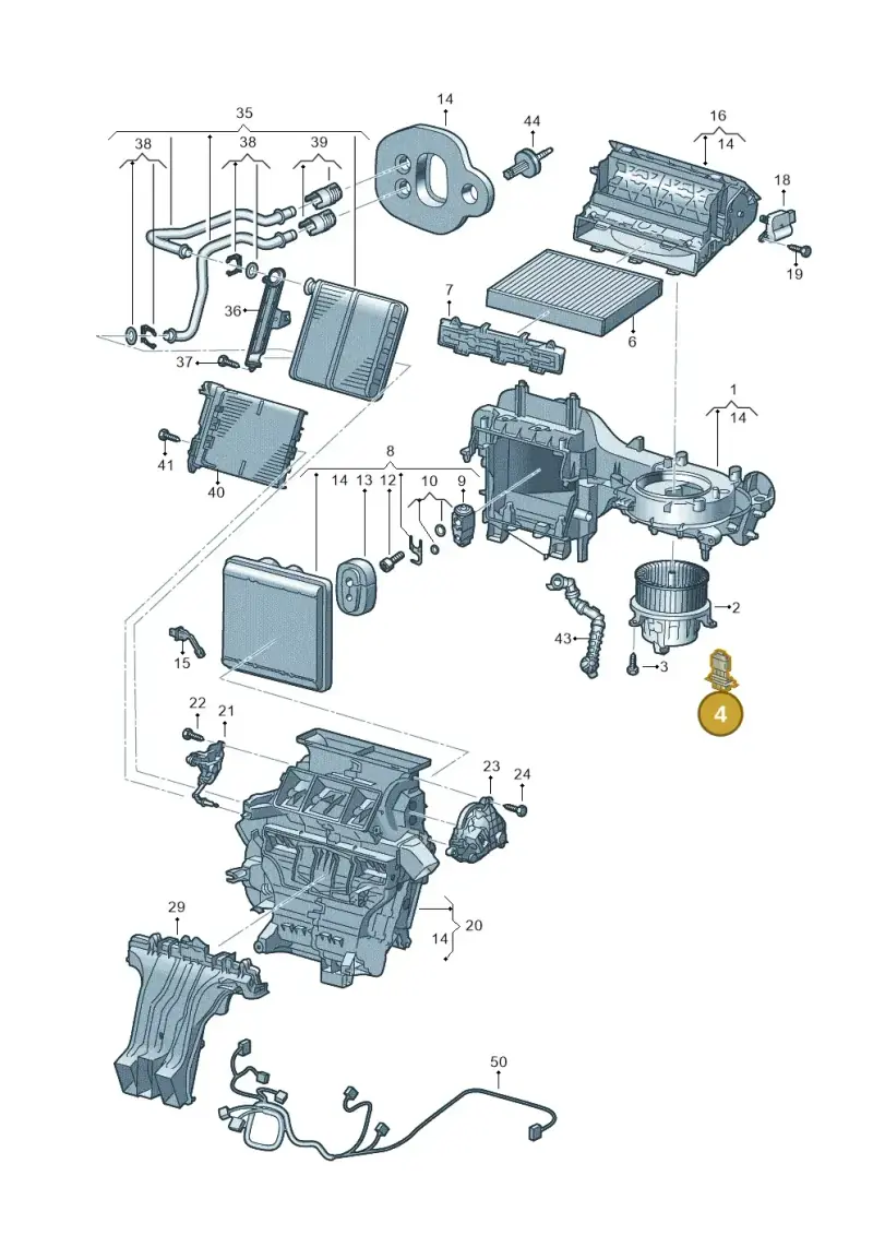 2Q0959263A — Skoda Fabia (2021-) diagram 587820100, position 4