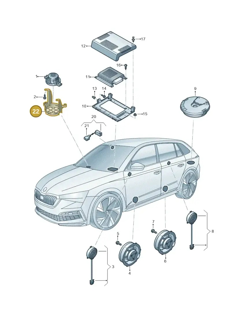 2Q0971846 — Skoda Fabia (2021-) diagram 584035035, position 22