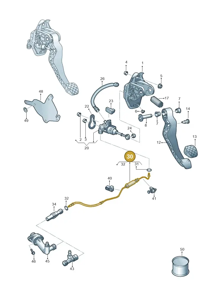 2Q1721465H — Skoda Fabia (2021-) diagram 837721250, position 30