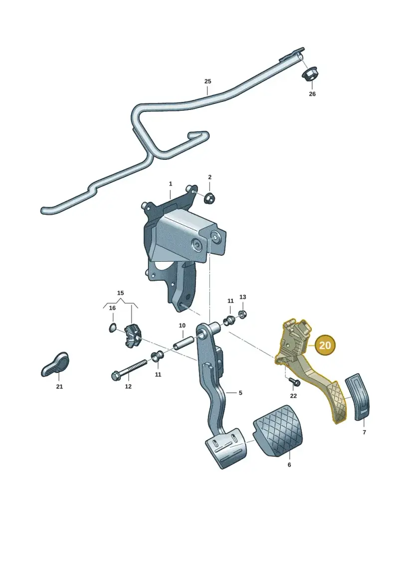 2Q1723503 — Skoda Kushaq (2021-) diagram 62i721600, position 20