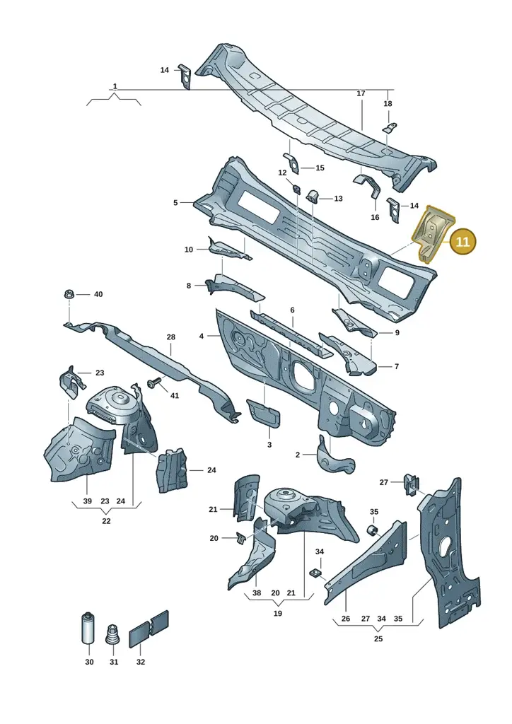 2Q1802543 — Skoda Fabia (2021-) diagram 6vn805050, position 11