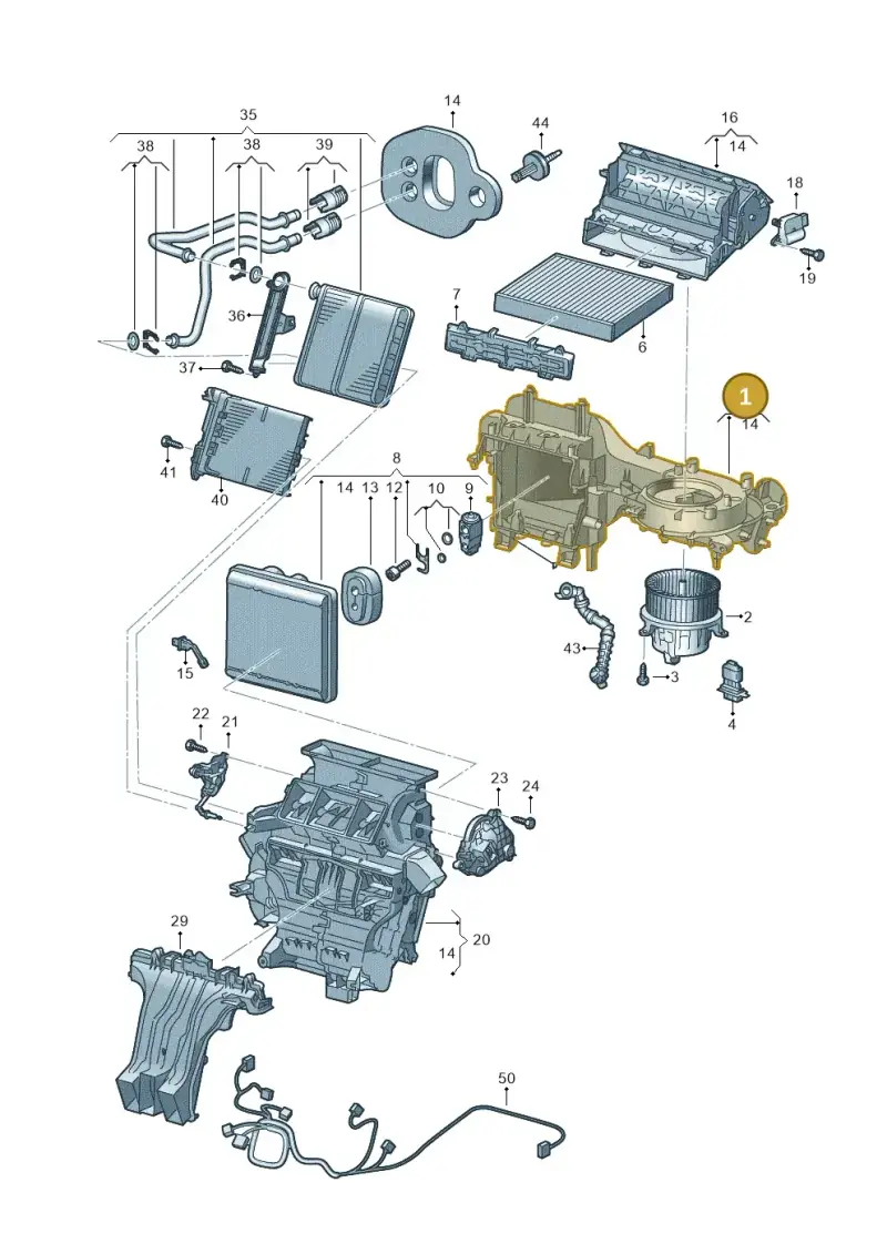 2Q1820007C — Skoda Fabia (2021-) diagram 587820100, position 1