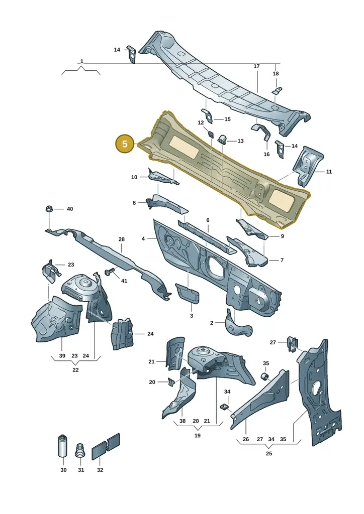 2Q2805265 — Skoda Fabia (2021-) diagram 6vn805050, position 5