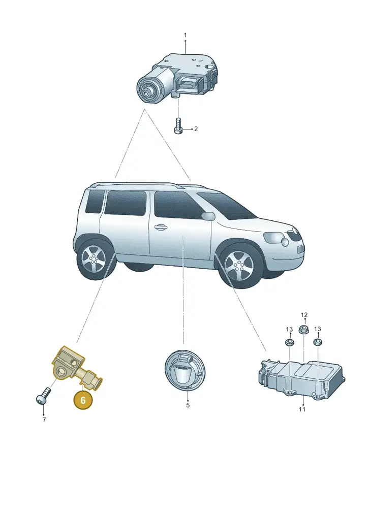 34D959351 — Skoda Yeti (2013-2017) diagram 666959000, position 6