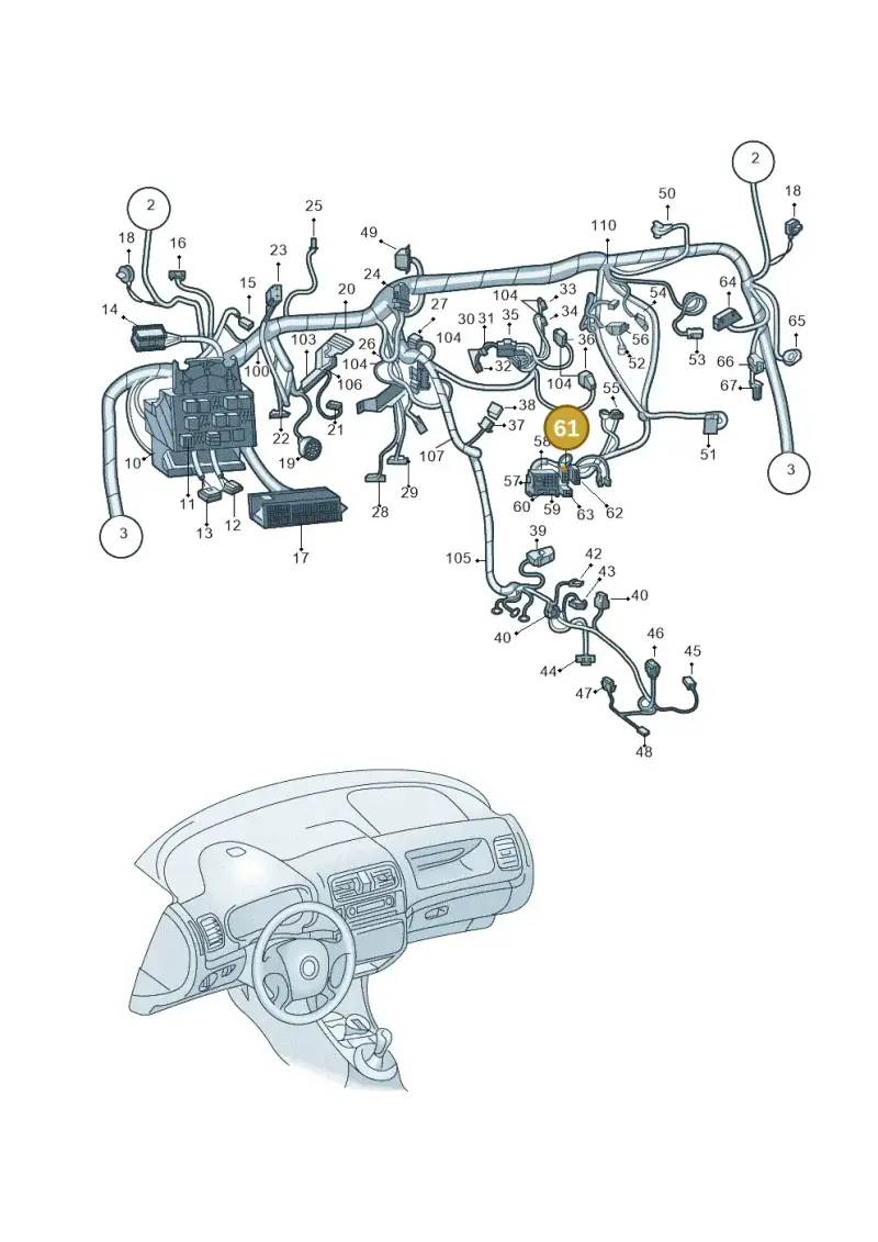 357035447 — Skoda Roomster (2010-2015) diagram 608971850, position 61