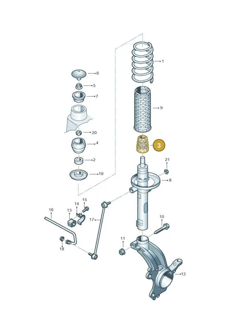 357412303F — Skoda Rapid (2012-2022) diagram 608411010, position 3