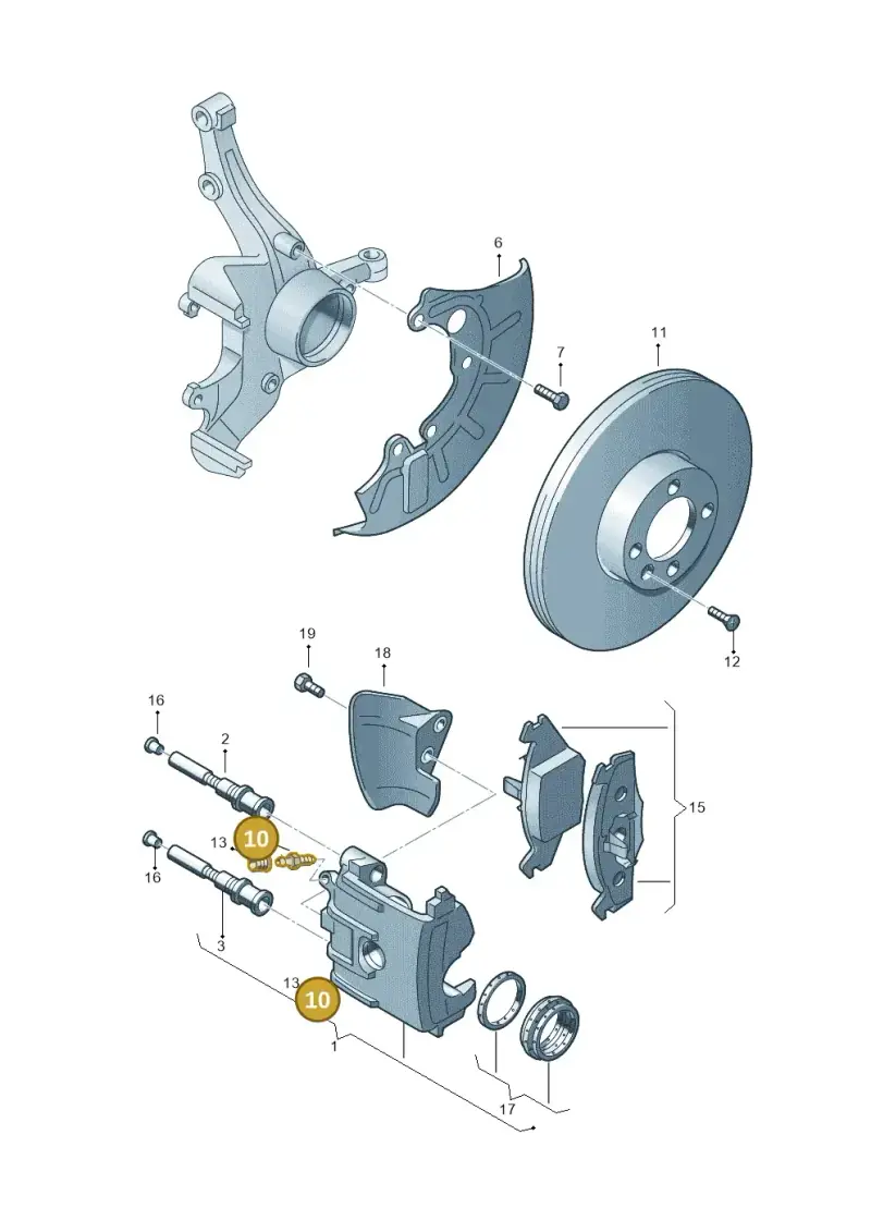 357615273 — Skoda Fabia Ambiente (2009-2013) diagram 225615160, position 10