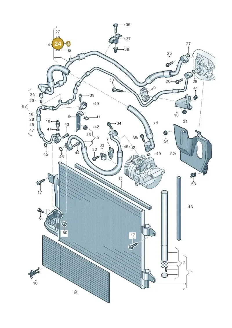 357820809B — Skoda Yeti (2013-2017) diagram 409260410, position 24