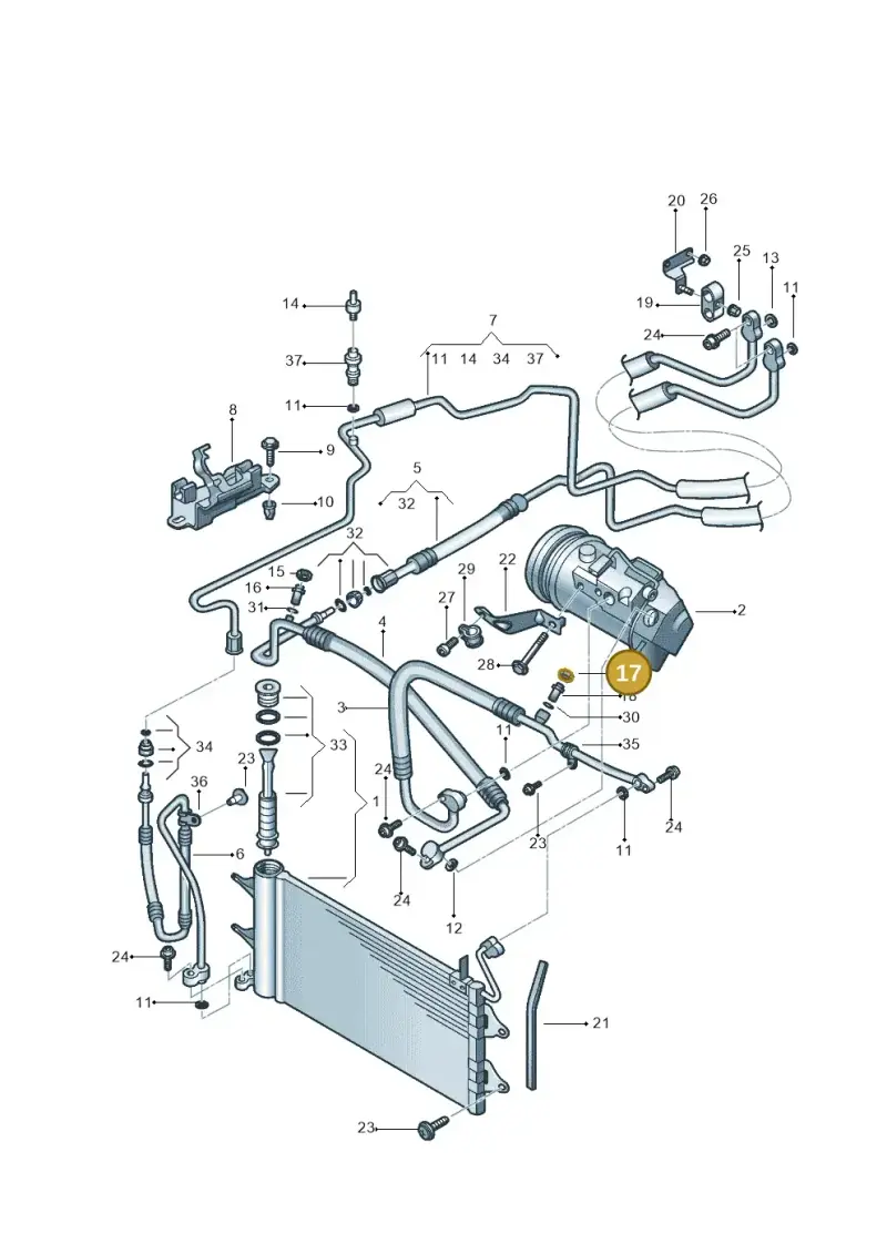357820809C — Skoda Fabia Ambiente (2009-2013) diagram 253260410, position 17