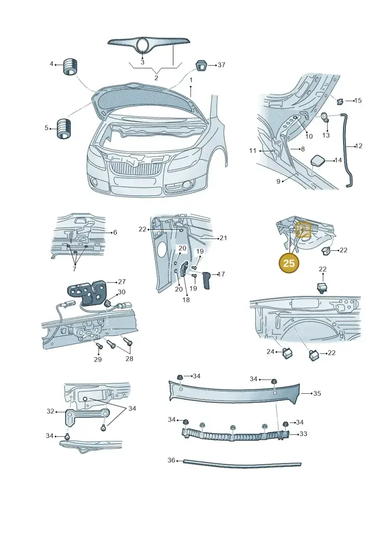 357823591 — Skoda Roomster (2010-2015) diagram 481823100, position 25