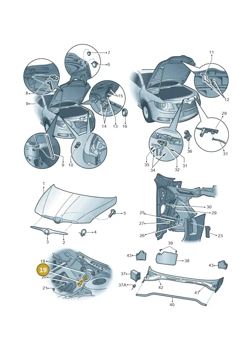 357823591 — Skoda Superb comfort (2008-2013) diagram 632823100, position 19