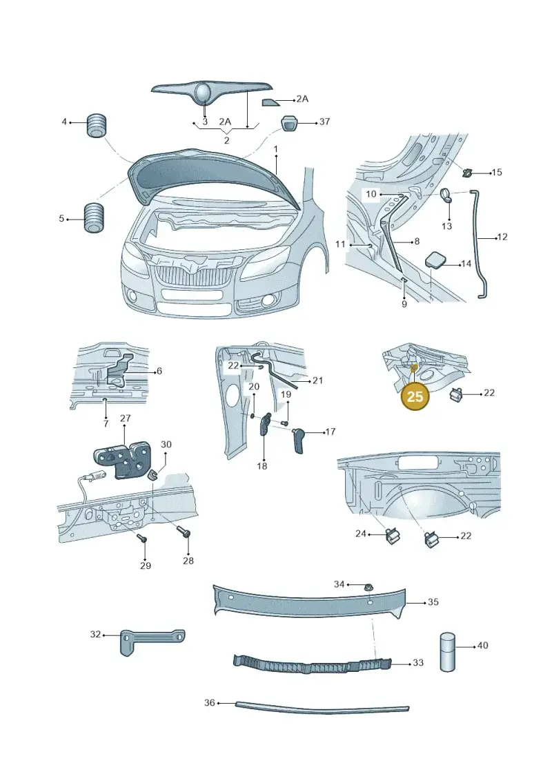357823591 — Skoda Fabia Jingrui (2008-2014) diagram 662823100, position 25