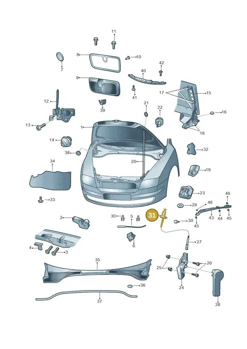357823591 — Skoda Octavia ambiente (2008-2013) diagram 663823100, position 31