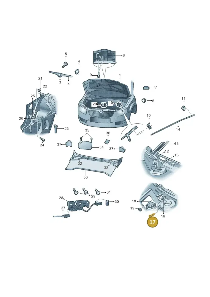 357823591 — Skoda Yeti (2013-2017) diagram 666823100, position 17