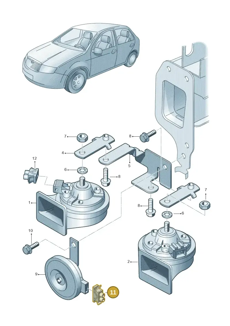 357951772 — Skoda FABIA/COMBI            05> (2004-) diagram 225951200, position 11