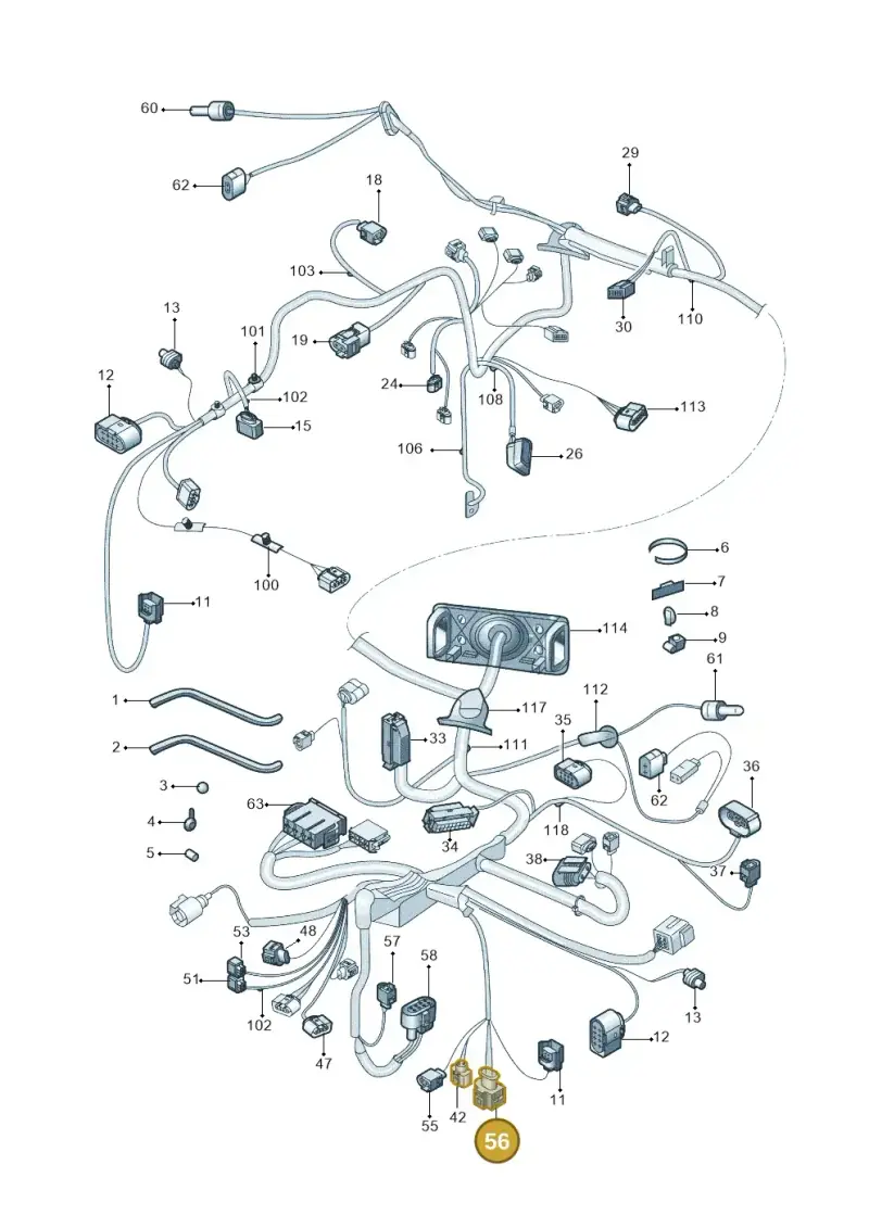 357951772 — Skoda Fabia Jingrui (2008-2014) diagram 662971810, position 56