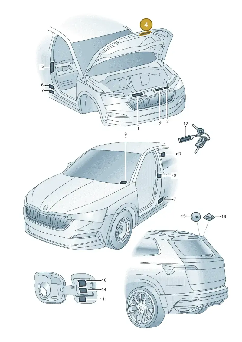 3AA010805E — Skoda Kamiq (2019-) diagram 584010000, position 4
