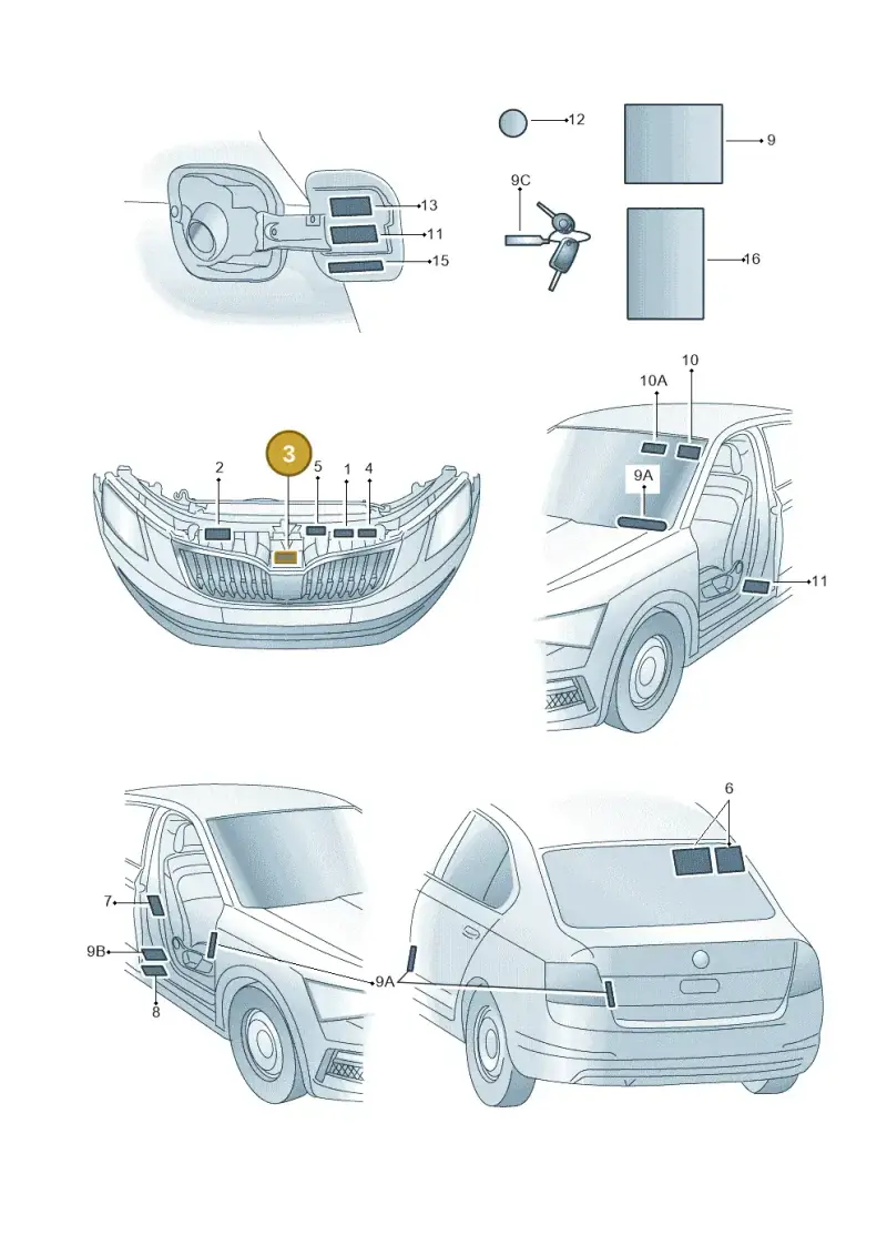3AA010805E — Skoda Octavia (2017-2020) diagram 805010010, position 3