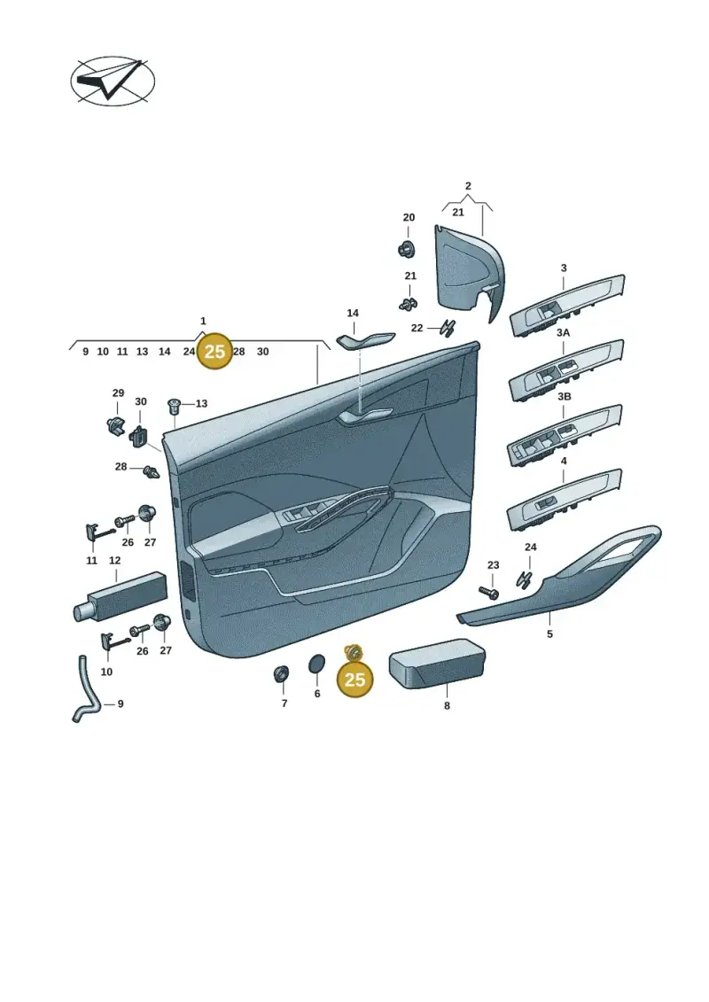 3AA868243A — Skoda Fabia (2021-) diagram 6vn867000, position 25