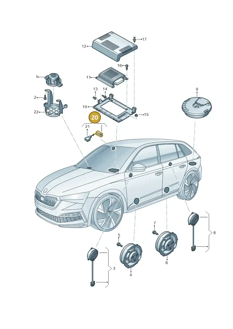 3B0035711B — Skoda Fabia (2021-) diagram 584035035, position 20