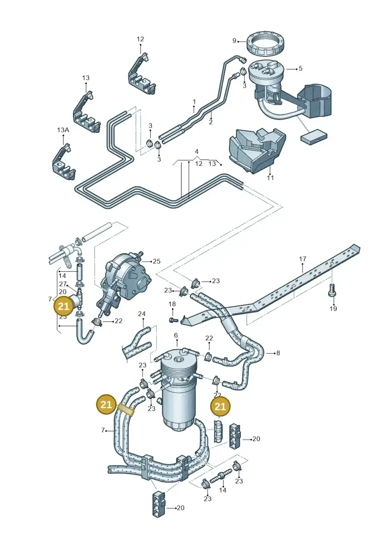 3B0133687A — Skoda SUPERB                 02> (2001-) diagram 265201260, position 21