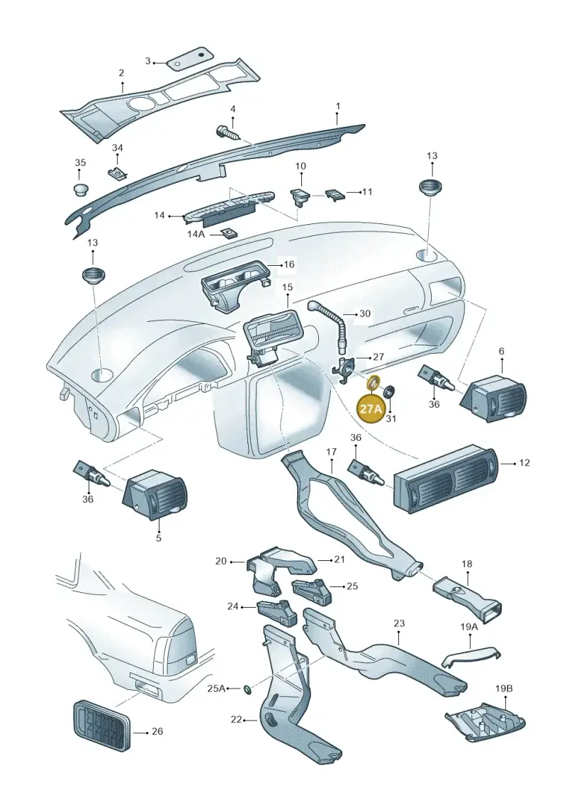 3B0820702 — Skoda SUPERB                 02> (2001-) diagram 265819310, position 27A