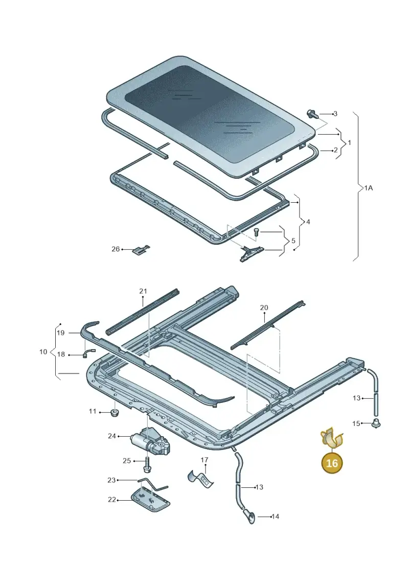 3B7877237 — Skoda Fabia Scout (2010-2014) diagram 608877100, position 16