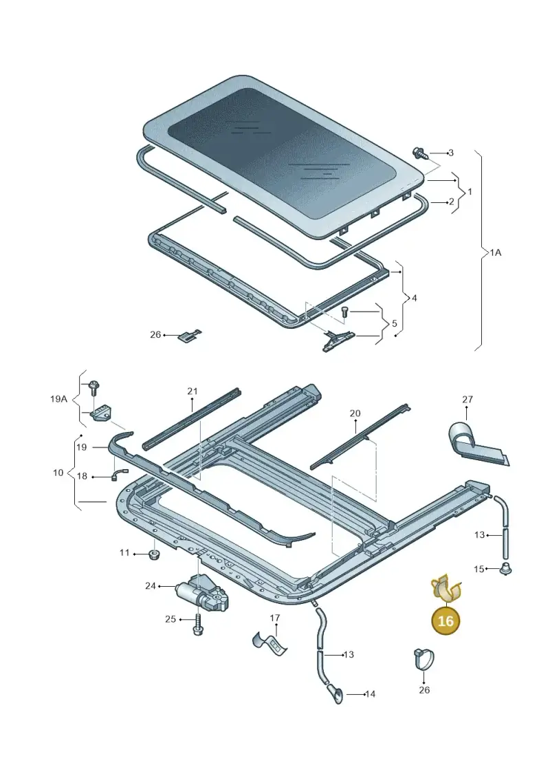 3B7877237 — Skoda Superb (2013-2015) diagram 632877100, position 16