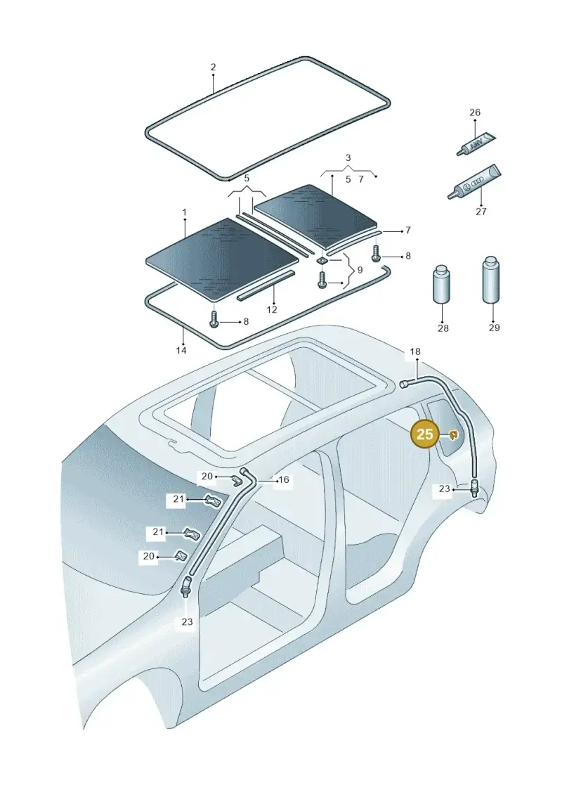 3B7877237 — Skoda Yeti (2013-2017) diagram 767877000, position 25