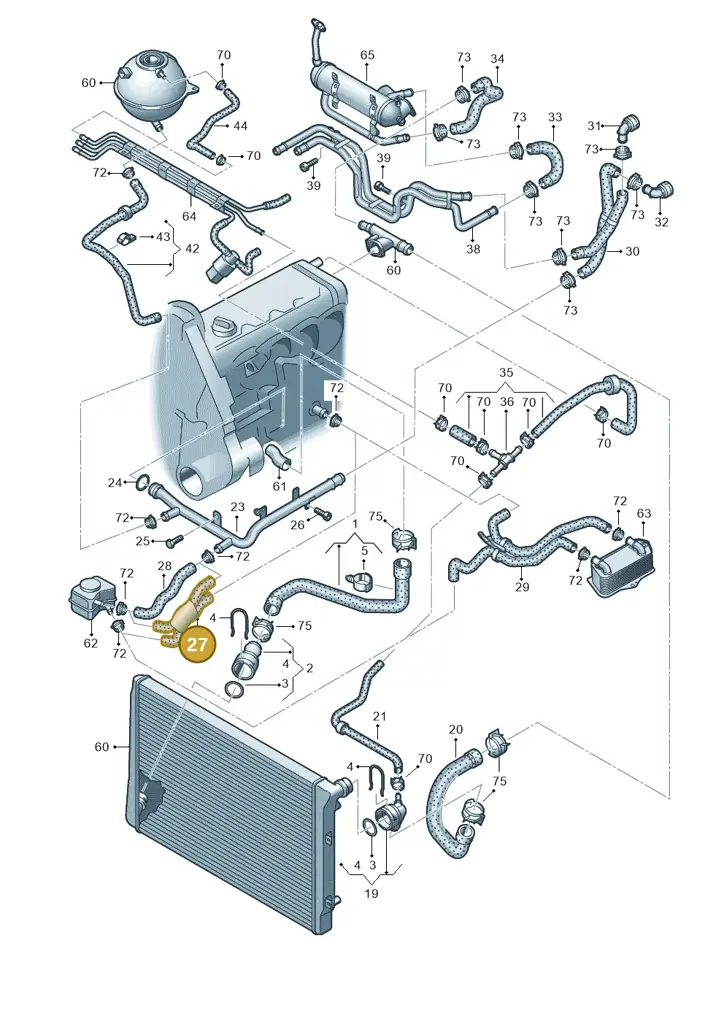 3C0121086AA — Skoda Superb comfort (2008-2013) diagram 632121500, position 27
