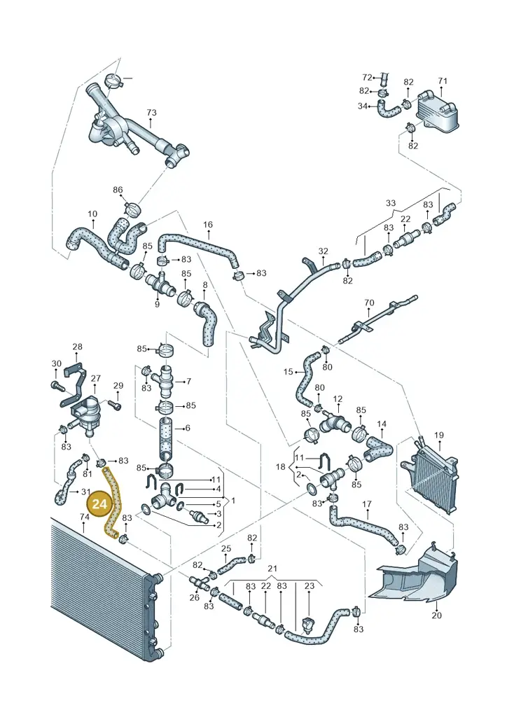 3C0121086AD — Skoda Superb (2013-2015) diagram 460121330, position 24
