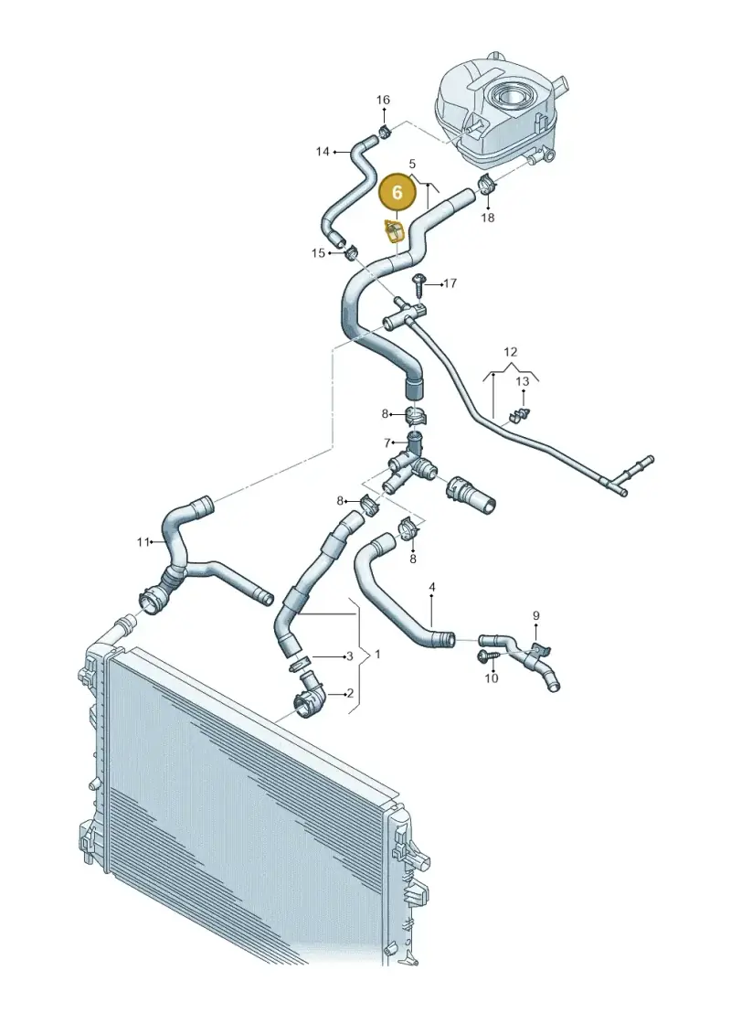 3C0121093D — Skoda Superb Combi (2023-) diagram 2ka121307, position 6