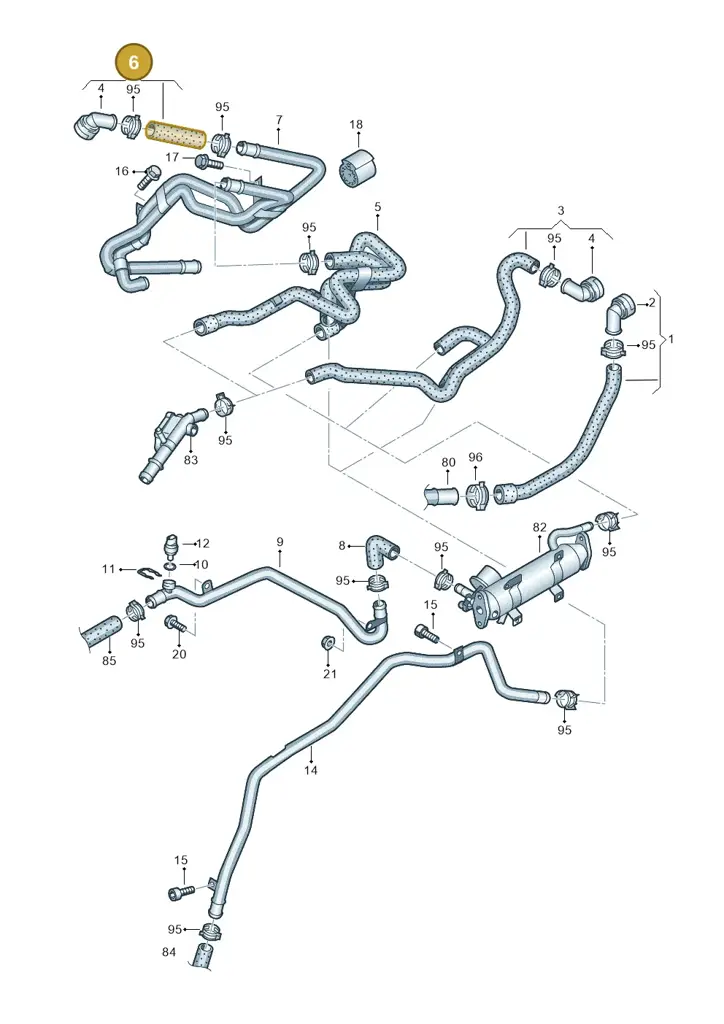 3C0122157FD — Skoda Yeti (2009-2013) diagram 627121610, position 6