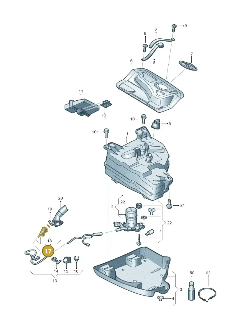 3C0131113C — Skoda Yeti (2013-2017) diagram 779253066, position 17