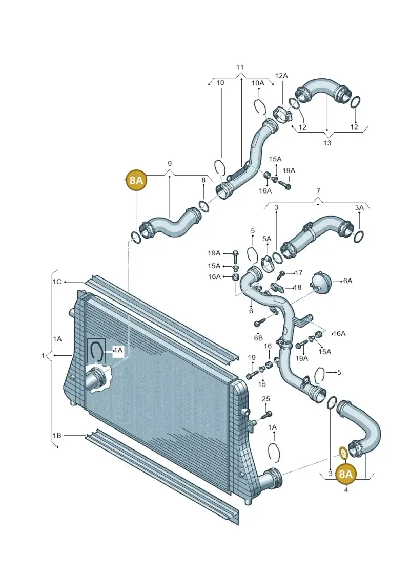 3C0145117H — Skoda Yeti (2013-2017) diagram 409145850, position 8A