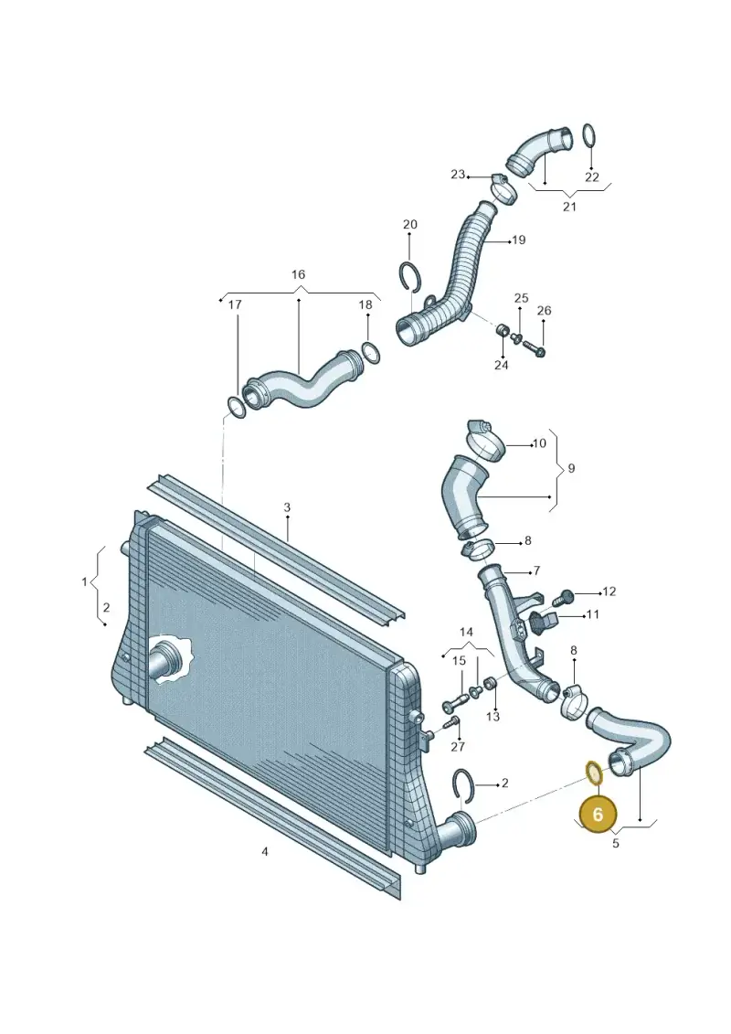3C0145117H — Skoda Yeti (2013-2017) diagram 617145850, position 6