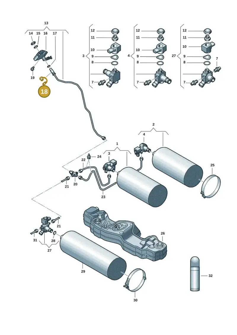 3C0201579 — Skoda Octavia (2019-2024) diagram 827201007, position 18