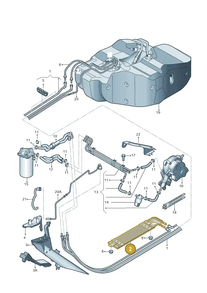 3C0203491E — Skoda Superb comfort (2008-2013) diagram 412201250, position 2