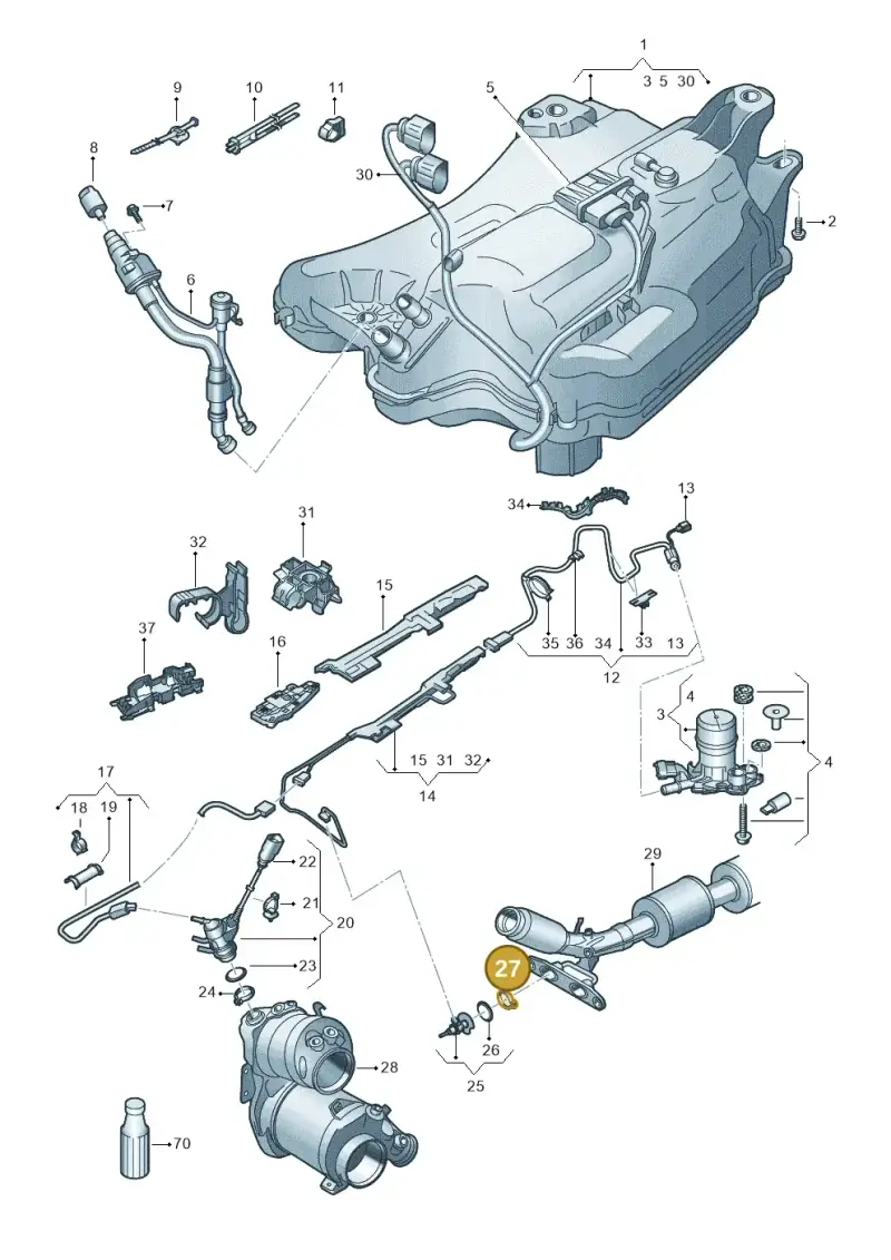 3C0253725 — Skoda Octavia (2019-2024) diagram 585253100, position 27