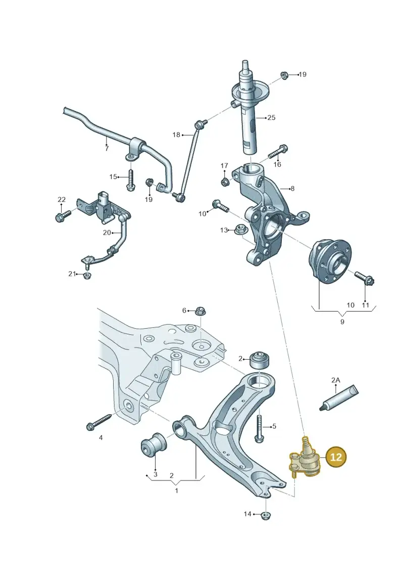 3C0407365B — Skoda Kodiaq (2018-2022) diagram 834407000, position 12