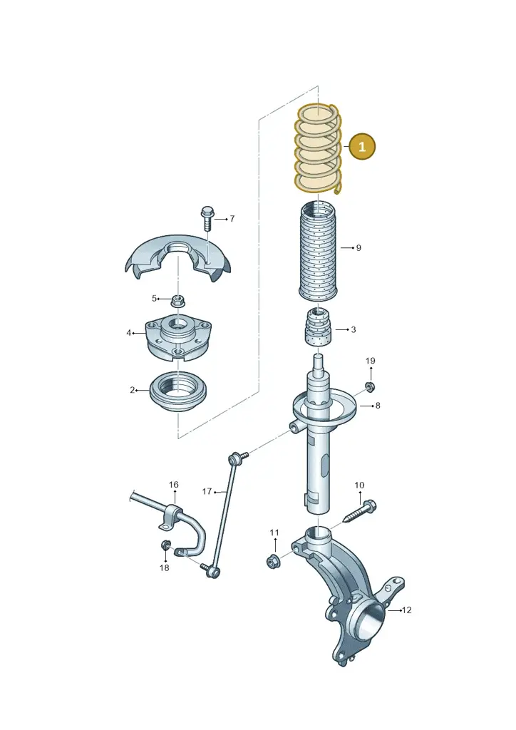 3C0411105AA — Skoda Superb (2013-2015) diagram 632411000, position 1