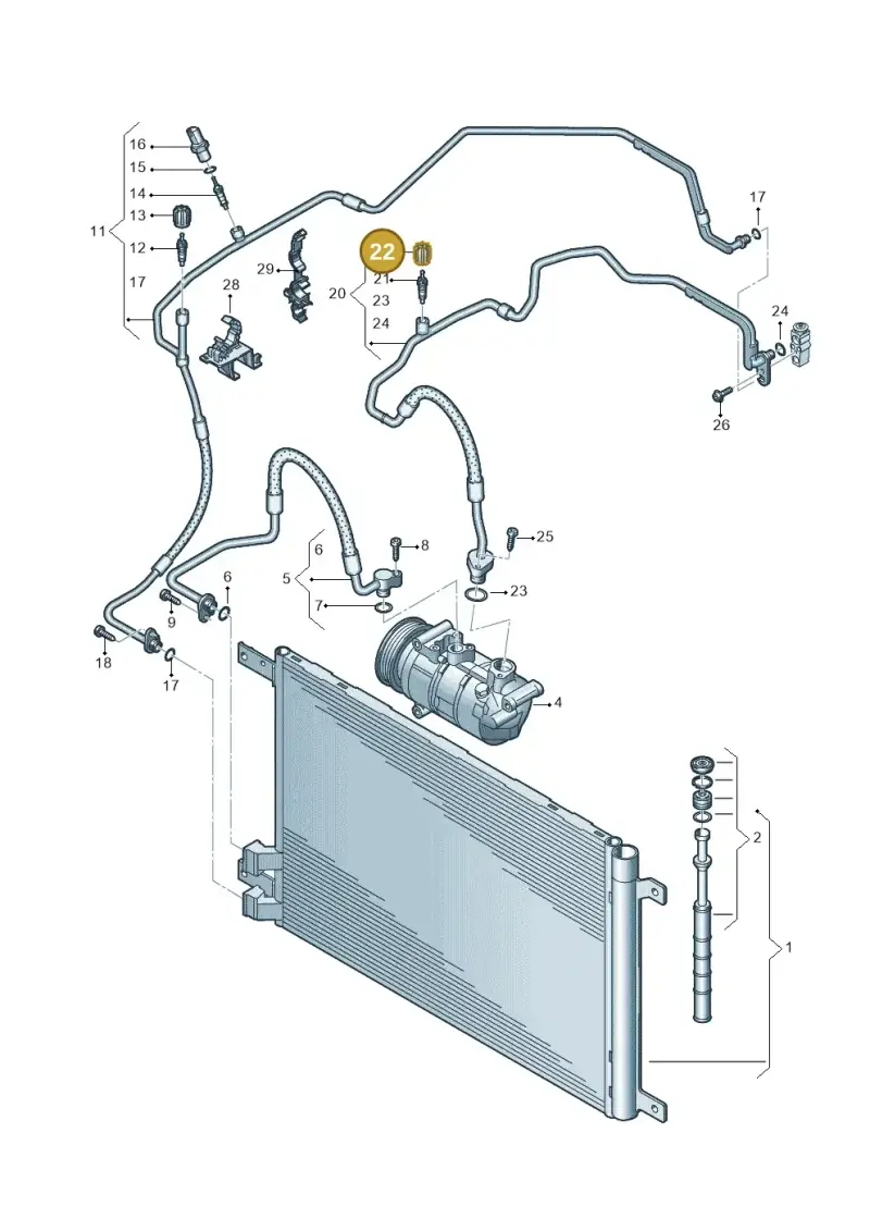 3C0820231 — Skoda Kamiq (2019-) diagram 837260400, position 22