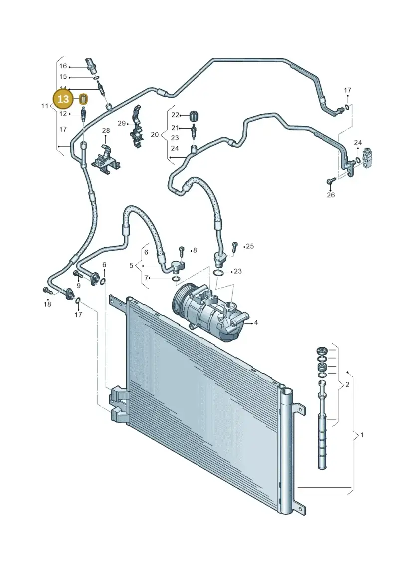 3C0820581 — Skoda Kamiq (2019-) diagram 837260400, position 13