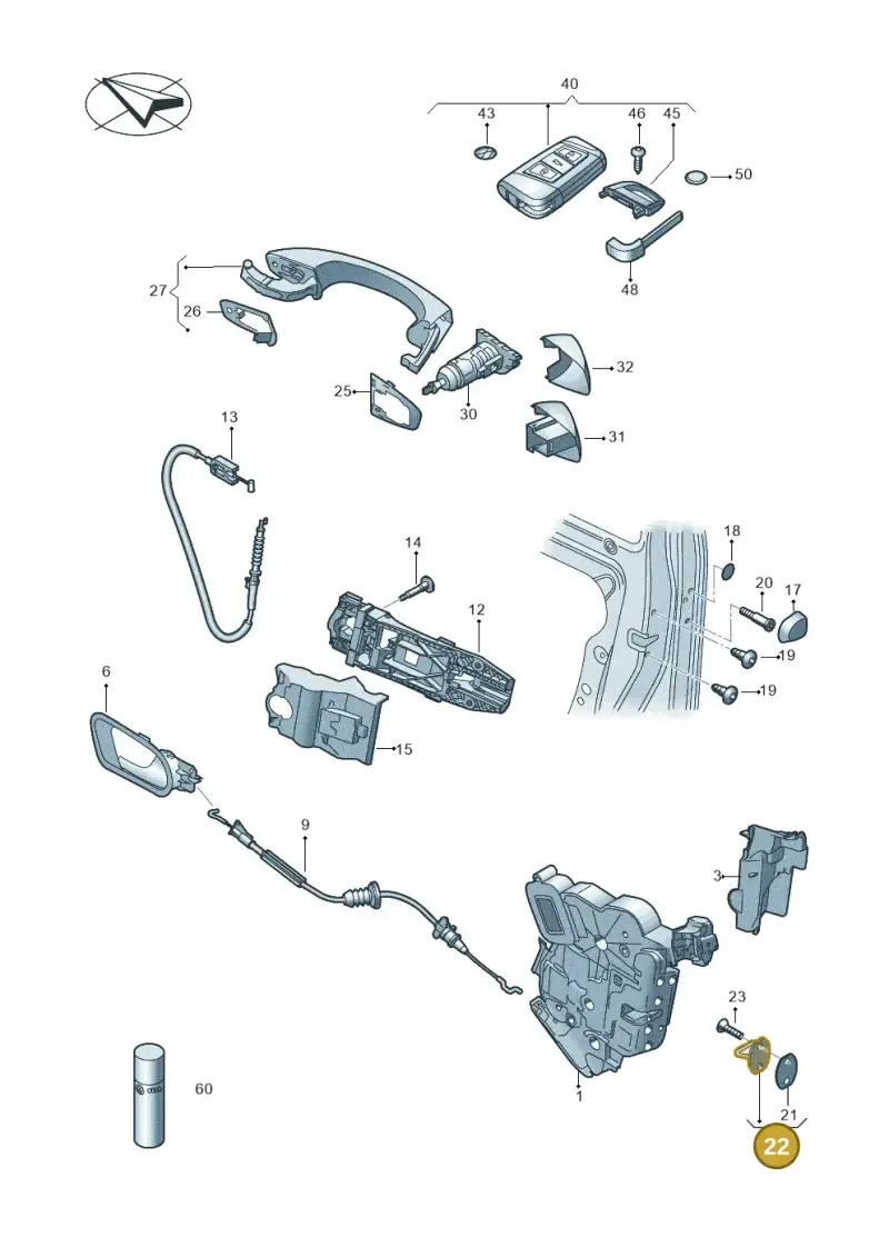 3C0837033C — Skoda Kodiaq (2018-2022) diagram 851837000, position 22