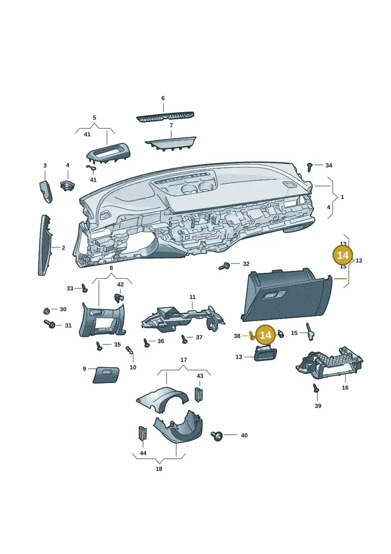 3C0857145 — Skoda Superb Combi (2023-) diagram 3p0857010, position 14